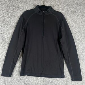 SPYDER Long Sleeve Half Zip Performance Active Pullover Top Black Men’s Size S